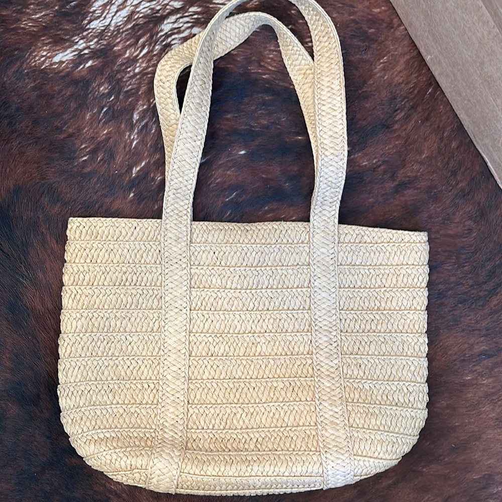 Draper James summer straw tote